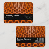 Textuurband V2 - Honeycomb Perspective Oranje Visitekaartje (Voorkant / Achterkant)