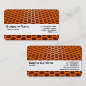 Textuurband V2 - Honeycomb Perspective Oranje Visitekaartje (Voorkant / Achterkant)