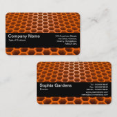 Textuurband V2 - Honeycomb Perspective Oranje Visitekaartje (Voorkant / Achterkant)