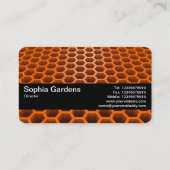 Textuurband V2 - Honeycomb Perspective Oranje Visitekaartje (Achterkant)