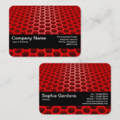 Textuurband V2 - Honeycomb Perspective Red Visitekaartje (Voorkant / Achterkant)