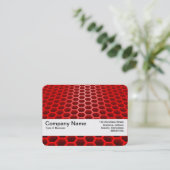 Textuurband V2 - Honeycomb Perspective Red Visitekaartje (Staand voorkant)