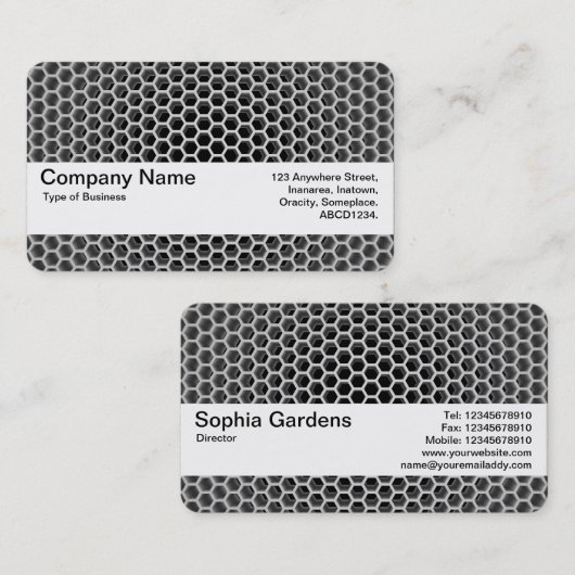 Textuurband V2 - Honeycomb Visitekaartje (Voorkant / Achterkant)