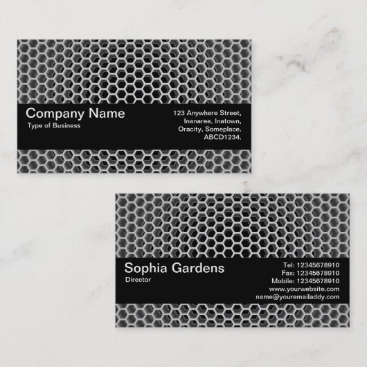 Textuurband V2 - Honeycomb Visitekaartje (Voorkant / Achterkant)