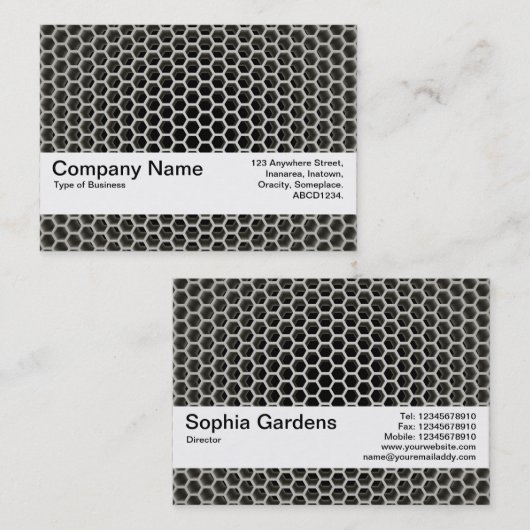 Textuurband V2 - Honeycomb Warm Visitekaartje (Voorkant / Achterkant)