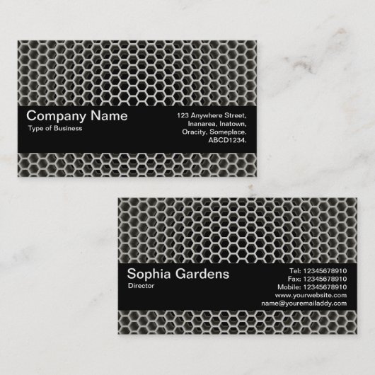 Textuurband V2 - Honeycomb Warm Visitekaartje (Voorkant / Achterkant)