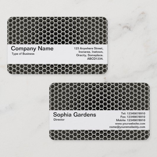 Textuurband V2 - Honeycomb Warm Visitekaartje (Voorkant / Achterkant)