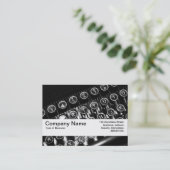 Textuurband V2 - schrijfmachine Visitekaartje (Staand voorkant)