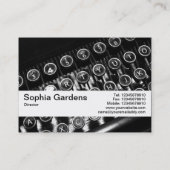 Textuurband V2 - schrijfmachine Visitekaartje (Achterkant)