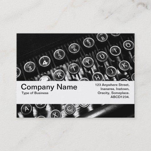 Textuurband V2 - schrijfmachine Visitekaartje (Voorkant)
