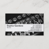 Textuurband V2 - schrijfmachine Visitekaartje (Achterkant)