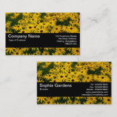 Textuurband V2 - zwarte veredeling (Rudbeckia Hir) Visitekaartje (Voorkant / Achterkant)