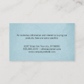 Textuurblauw Visitekaartje (Achterkant)