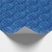 Textuurbreien. Blauwe pullover. Patroonweefsel ma Cadeaupapier (Hoek)