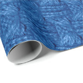 Textuurbreien. Blauwe pullover. Patroonweefsel ma Cadeaupapier (Rol Hoek)