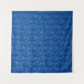 Textuurbreien. Blauwe pullover. Patroonweefsel ma Wandkleed (Voorkant (horizontaal))