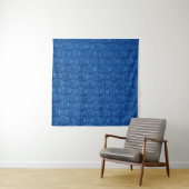 Textuurbreien. Blauwe pullover. Patroonweefsel ma Wandkleed (In Situ (horizontaal))