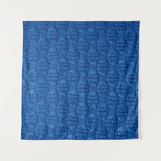 Textuurbreien. Blauwe pullover. Patroonweefsel ma Wandkleed (Voorkant)
