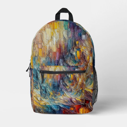 Textuurdikke verf Abstract Bedrukte Rugzak (Voorkant)