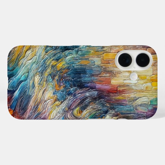 Textuurdikke verf Abstract Case-Mate iPhone Case (Achterkant (horizontaal))