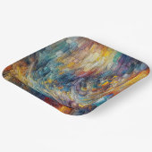 Textuurdikke verf Abstract Papieren Bordje (Gebogen)