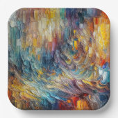 Textuurdikke verf Abstract Papieren Bordje (Voorkant)