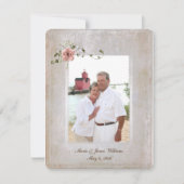 textuurfoto-lijst en rozenbouquet kaart (Voorkant)