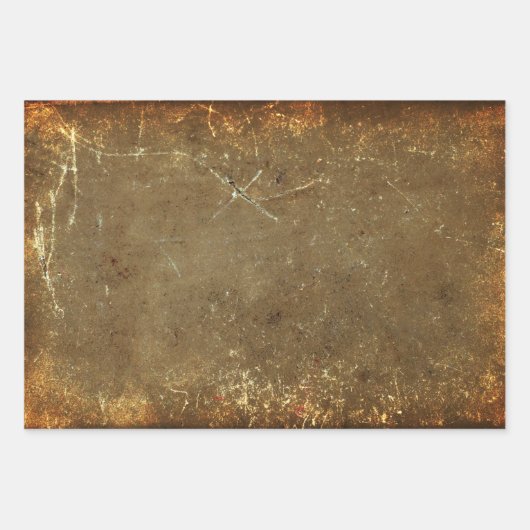 Textuurgrunge Rustic Brown beige Old  Inpakpapier Vel (Voorkant 3)