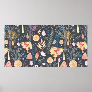 textuurherfstbos poster