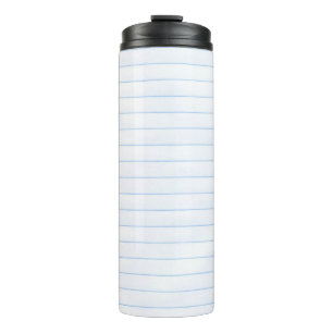 textuurlijnen van papier van notitieboek thermosbeker