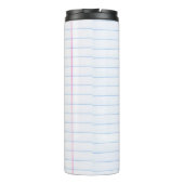 textuurlijnen van papier van notitieboek thermosbeker (Achterkant)