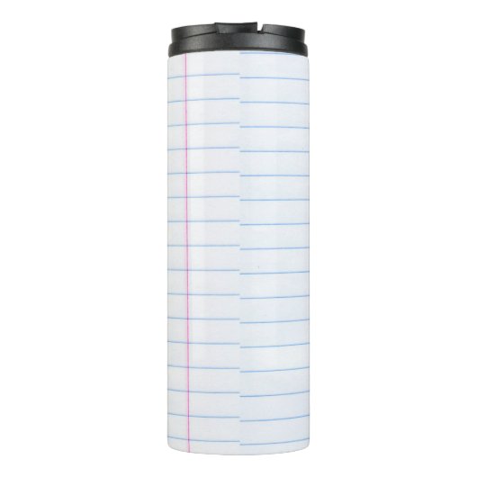 textuurlijnen van papier van notitieboek thermosbeker (Achterkant)