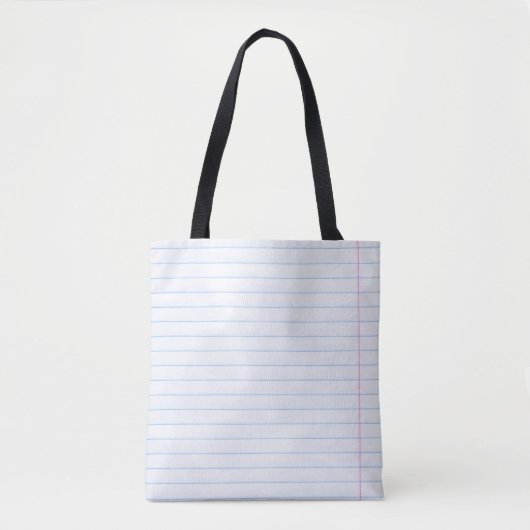 textuurlijnen van papier van notitieboek tote bag (Voorkant)