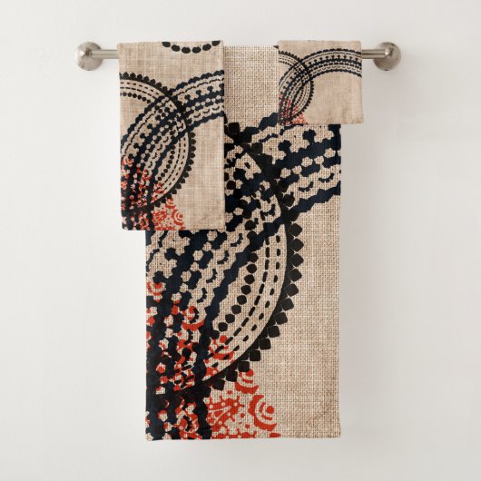 Textuurminimalistisch geo-patroon bad handdoek (Insitu)