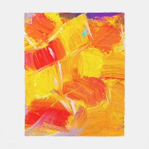 textuurolie schilderij vruchtenschilderij kleurrij fleece deken