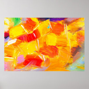 textuurolie schilderij vruchtenschilderij kleurrij poster