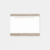 textuurpapier | Minimalistisch modern gepersonalis Post-it® Notes (Voorkant)