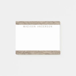 textuurpapier | Minimalistisch modern gepersonalis Post-it® Notes