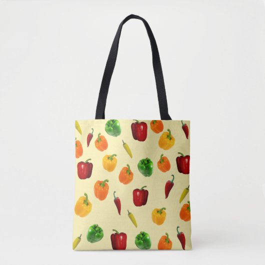 Textuurtas van Mini en Bell Pepper Tote Bag (Voorkant)