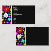 Textuurtoon (Cartoon bloemen) Visitekaartje (Voorkant / Achterkant)