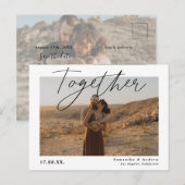 Tezamen script eenvoudig 2 foto's slaan de datum o briefkaart (Voorkant / Achterkant)