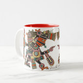 Tezcatlipoca - Rokerspiegels Tweekleurige Koffiemok (Voorkant links)