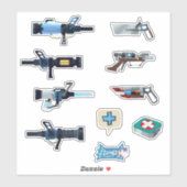 TF2 BLU medic arsenal sticker set (Vel)