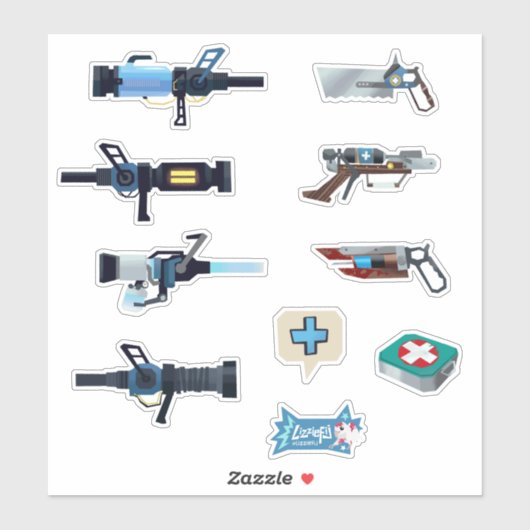 TF2 BLU medic arsenal sticker set (Vel)