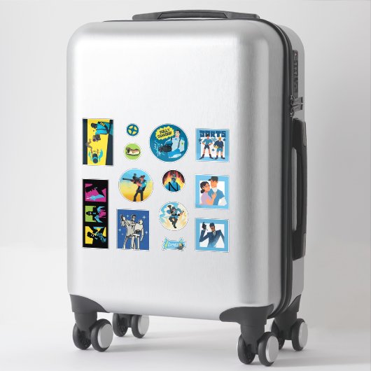 TF2 Blu team mercenaries 12 sticker set (Koffer)