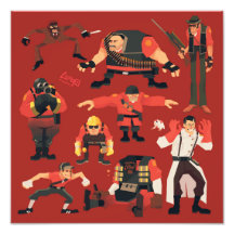 TF2 Meme huurlingen medium art print