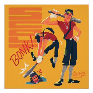 TF2 Scout Bonk! poster print