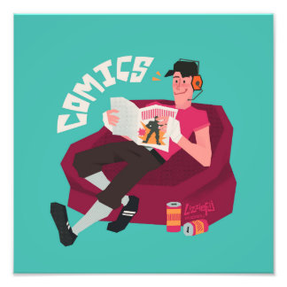 Tf2 Scout strips medium art print Foto Afdruk