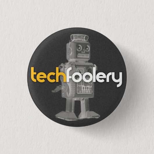 TF Robot Logo - Buttonnen Ronde Button 3,2 Cm (Voorkant)