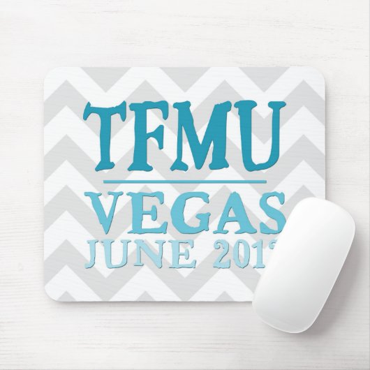 TFMU VEGAS Aqua Chevron Mousepad Muismat (Met muis)